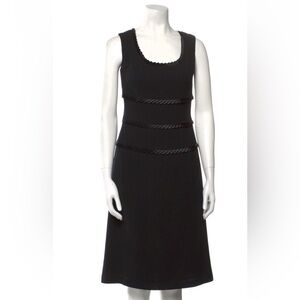 ESCADA Women's A-Line Dress US Size 10 , DE 40, Black 100% Virgin Wool Elegant